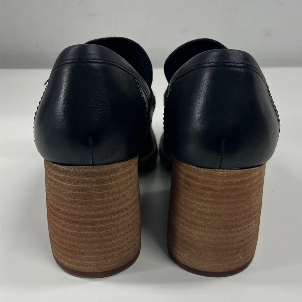 New KORK-EASE Women's Modeste Heeled Leather Loafer in Black Size 8 - Picture 5 of 9